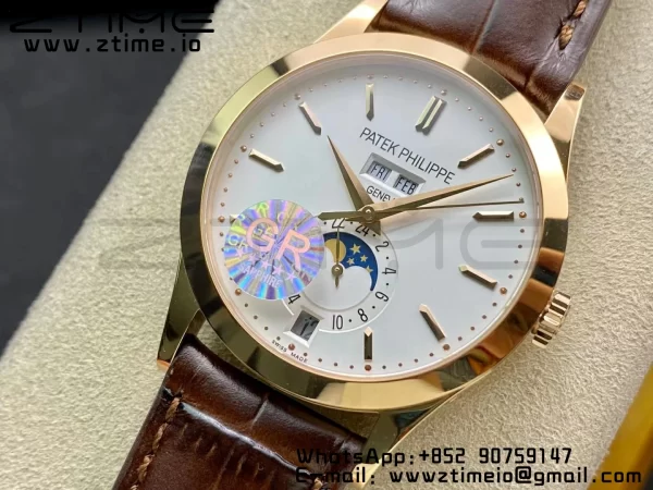 PATEK PHILIPPE Annual Calendar Complications 5396 RG GRF Best Edition White Dial on Leather strap A324 - Super Clone Watch | 1:1 Best Version