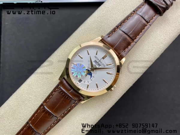 PATEK PHILIPPE Annual Calendar Complications 5396 RG GRF Best Edition White Dial on Leather strap A324 - Super Clone Watch | 1:1 Best Version