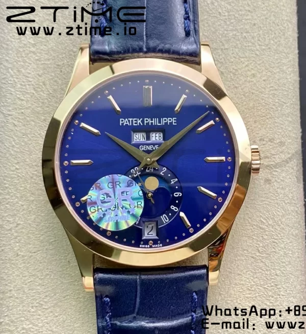 PATEK PHILIPPE Annual Calendar Complications 5396 RG GRF Best Edition Blue Dial on Leather Strap A324 - Super Clone Watch | 1:1 Best Version