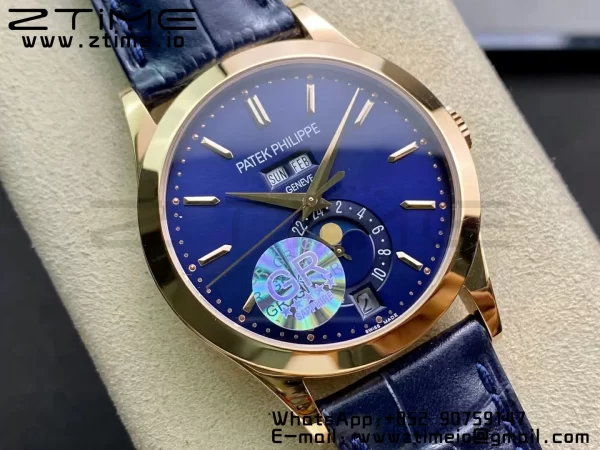PATEK PHILIPPE Annual Calendar Complications 5396 RG GRF Best Edition Blue Dial on Leather Strap A324 - Super Clone Watch | 1:1 Best Version
