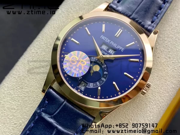 PATEK PHILIPPE Annual Calendar Complications 5396 RG GRF Best Edition Blue Dial on Leather Strap A324 - Super Clone Watch | 1:1 Best Version