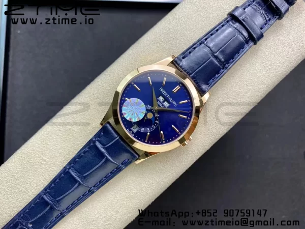 PATEK PHILIPPE Annual Calendar Complications 5396 RG GRF Best Edition Blue Dial on Leather Strap A324 - Super Clone Watch | 1:1 Best Version