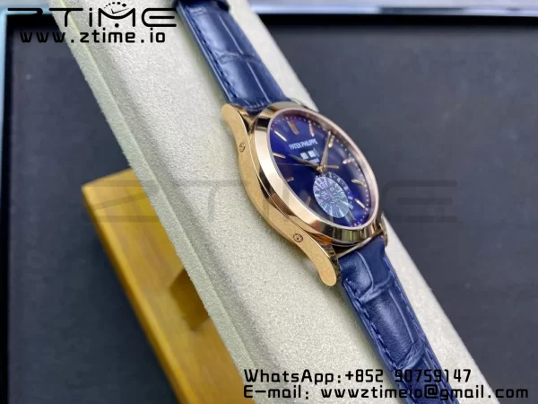 PATEK PHILIPPE Annual Calendar Complications 5396 RG GRF Best Edition Blue Dial on Leather Strap A324 - Super Clone Watch | 1:1 Best Version