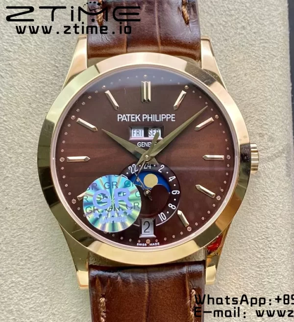 PATEK PHILIPPE Calendario Annuale Complicazioni 5396 RG GRF Best Edition Quadrante Marrone su Cinturino in Pelle A324 - Orologio Super Clone | 1:1 Best Version