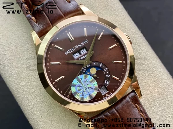 PATEK PHILIPPE Calendario Annuale Complicazioni 5396 RG GRF Best Edition Quadrante Marrone su Cinturino in Pelle A324 - Orologio Super Clone | 1:1 Best Version