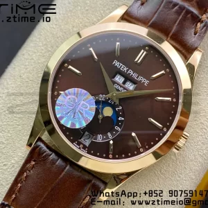 PATEK PHILIPPE Calendario Annuale Complicazioni 5396 RG GRF Best Edition Quadrante Marrone su Cinturino in Pelle A324 - Orologio Super Clone | 1:1 Best Version