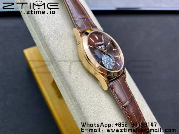 PATEK PHILIPPE Calendario Annuale Complicazioni 5396 RG GRF Best Edition Quadrante Marrone su Cinturino in Pelle A324 - Orologio Super Clone | 1:1 Best Version