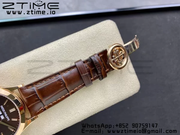 PATEK PHILIPPE Calendario Annuale Complicazioni 5396 RG GRF Best Edition Quadrante Marrone su Cinturino in Pelle A324 - Orologio Super Clone | 1:1 Best Version