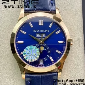 PATEK PHILIPPE Annual Calendar Complications 5396 RG GRF Best Edition Blue Dial T Crystal Markers on Leather Strap A324 - Super Clone Watch | 1:1 Best Version