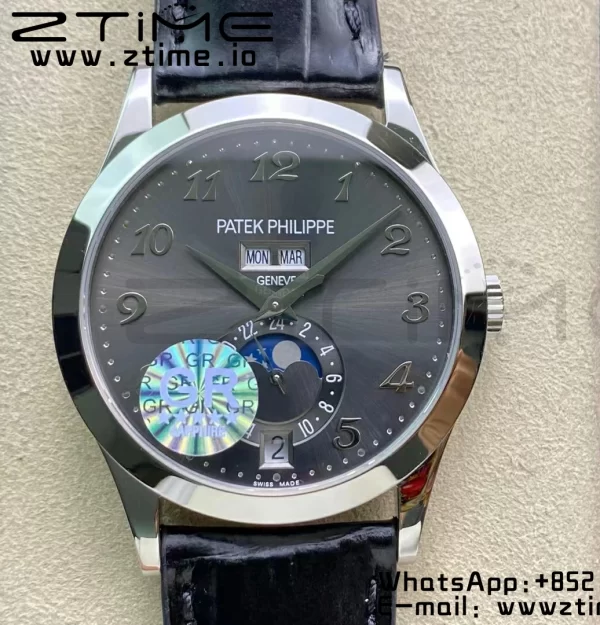 PATEK PHILIPPE Annual Calendar Complications 5396 SS GRF Best Edition Gray Dial on Leather Strap A324 - Super Clone Watch | 1:1 Best Version