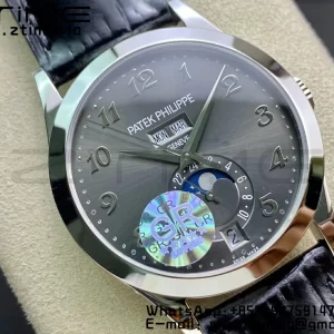 PATEK PHILIPPE Annual Calendar Complications 5396 SS GRF Best Edition Gray Dial on Leather Strap A324 - Super Clone Watch | 1:1 Best Version