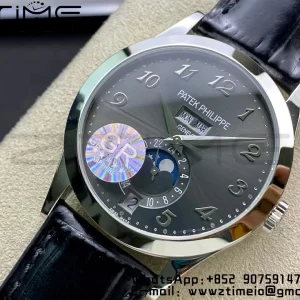 PATEK PHILIPPE Annual Calendar Complications 5396 SS GRF Best Edition Gray Dial on Leather Strap A324 - Super Clone Watch | 1:1 Best Version
