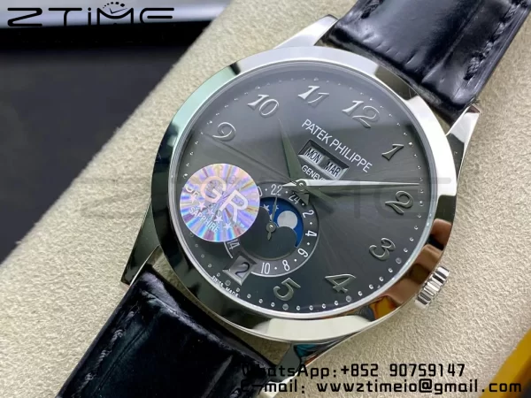 PATEK PHILIPPE Annual Calendar Complications 5396 SS GRF Best Edition Gray Dial on Leather Strap A324 - Super Clone Watch | 1:1 Best Version