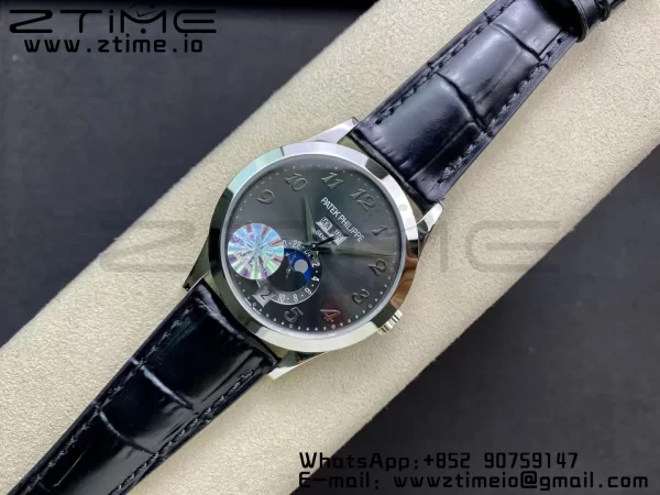 PATEK PHILIPPE Annual Calendar Complications 5396 SS GRF Best Edition Gray Dial on Leather Strap A324 - Super Clone Watch | 1:1 Best Version