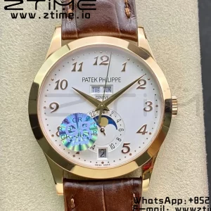 PATEK PHILIPPE Annual Calendar Complications 5396 RG GRF Best Edition White Dial Numbers Markers on Leather Strap A324 - Super Clone Watch | 1:1 Best Version