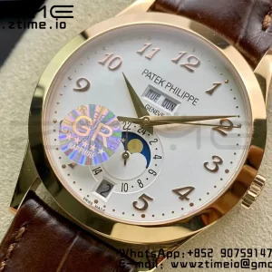 PATEK PHILIPPE Annual Calendar Complications 5396 RG GRF Best Edition White Dial Numbers Markers on Leather Strap A324 - Super Clone Watch | 1:1 Best Version
