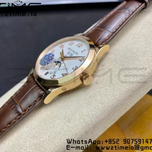PATEK PHILIPPE Annual Calendar Complications 5396 RG GRF Best Edition White Dial Numbers Markers on Leather Strap A324 - Super Clone Watch | 1:1 Best Version