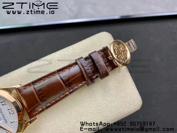 PATEK PHILIPPE Annual Calendar Complications 5396 RG GRF Best Edition White Dial Numbers Markers on Leather Strap A324 - Super Clone Watch | 1:1 Best Version