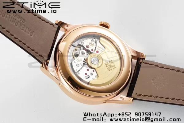 PATEK PHILIPPE Annual Calendar Moonphase 5396 RG ZF 1:1 Best Edition White Arabic Dial on Brown Leather Strap A324 - Super Clone Watch | 1:1 Best Version