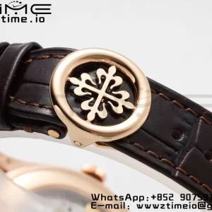 PATEK PHILIPPE Annual Calendar Moonphase 5396 RG ZF 1:1 Best Edition White Arabic Dial on Brown Leather Strap A324 - Super Clone Watch | 1:1 Best Version