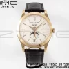 PATEK PHILIPPE Annual Calendar Moonphase 5396 RG ZF 1:1 Best Edition White Stick Dial on Brown Leather Strap A324 - Super Clone Watch | 1:1 Best Version