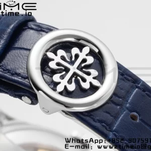 PATEK PHILIPPE Annual Calendar Moonphase 5396 SS ZF 1:1 Best Edition Blue Dial on Blue Leather Strap A324 - Super Clone Watch | 1:1 Best Version