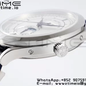 PATEK PHILIPPE Annual Calendar Moonphase 5396 SS ZF 1:1 Best Edition White/Blue Dial on Blue Leather Strap A324 - Super Clone Watch | 1:1 Best Version