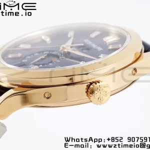 PATEK PHILIPPE Annual Calendar Moonphase 5396 RG ZF 1:1 Best Edition Blue Crystal Dial on Blue Leather Strap A324 - Super Clone Watch | 1:1 Best Version