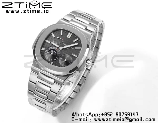 PATEK PHILIPPE Nautilus 5712 GRF 1:1 Best Edition Moon Phase Gray Dial on SS Bracelet A240 - Super Clone Watch | 1:1 Best Version