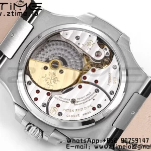 PATEK PHILIPPE Nautilus 5712 GRF 1:1 Best Edition Moon Phase Gray Dial on Black Leather Strap A240 - Super Clone Watch | 1:1 Best Version