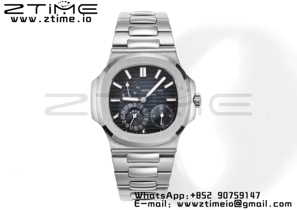 PATEK PHILIPPE Nautilus 5712 GRF 1:1 Best Edition Moon Phase Blue Dial on SS Bracelet A240 - Super Clone Watch | 1:1 Best Version