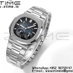 PATEK PHILIPPE Nautilus 5712 GRF 1:1 Best Edition Moon Phase Blue Dial on SS Bracelet A240 - Super Clone Watch | 1:1 Best Version