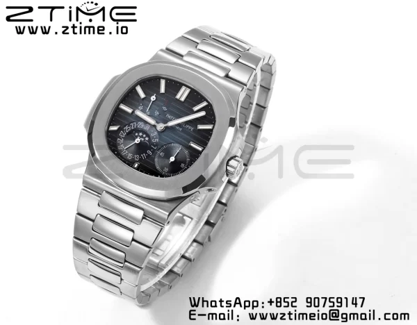 PATEK PHILIPPE Nautilus 5712 GRF 1:1 Best Edition Moon Phase Blue Dial on SS Bracelet A240 - Super Clone Watch | 1:1 Best Version