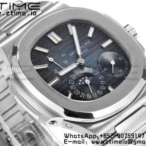 PATEK PHILIPPE Nautilus 5712 GRF 1:1 Best Edition Moon Phase Blue Dial on SS Bracelet A240 - Super Clone Watch | 1:1 Best Version