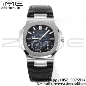 PATEK PHILIPPE Nautilus 5712 GRF 1:1 Best Edition ムーンフェイズ ブルーダイアル ブルーレザーストラップ A240 - スーパークローンウォッチ｜1:1ベストバージョン