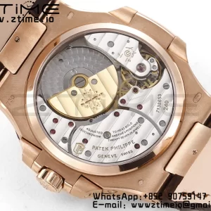 PATEK PHILIPPE Nautilus RG/SS 5712 GRF 1:1 Best Edition Moon Phase Gray Dial on Brown Leather Strap A240 - Super Clone Watch | 1:1 Best Version