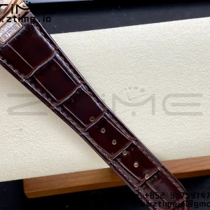 PATEK PHILIPPE Nautilus 5712 GRF 1:1 Best Edition Moon Phase Gray Dial Diamonds Bezel on Brown Leather Strap A240 - Super Clone Watch | 1:1 Best Version