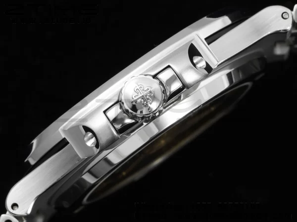 PATEK PHILIPPE Nautilus 5711 SS GRF 1:1 Best Edition White Dial Purple Diamonds Bezel on SS Bracelet 324CS - Super Clone Watch | 1:1 Best Version