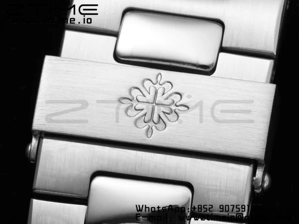 PATEK PHILIPPE Nautilus 5711 SS GRF 1:1 Best Edition White Dial Purple Diamonds Bezel on SS Bracelet 324CS - Super Clone Watch | 1:1 Best Version