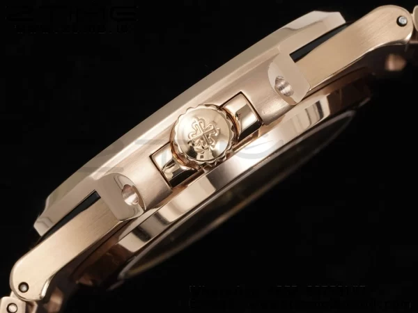 PATEK PHILIPPE Nautilus 5711 RG GRF 1:1 Best Edition グレー文字盤パープルダイヤモンドベゼル、RGブレスレット 324CS - スーパークローンウォッチ｜1:1ベストバージョン