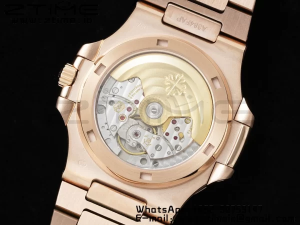PATEK PHILIPPE Nautilus 5711 RG GRF 1:1 Best Edition グレー文字盤パープルダイヤモンドベゼル、RGブレスレット 324CS - スーパークローンウォッチ｜1:1ベストバージョン