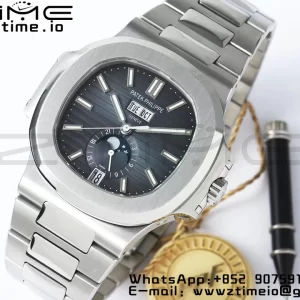 PATEK PHILIPPE Nautilus 5726 Full Function SS PPF 1:1 Best Edition Blue Dial on SS Bracelet A324 - Super Clone Watch | 1:1 Best Version