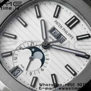 PATEK PHILIPPE Nautilus 5726 Full Function SS PPF 1:1 Best Edition White Dial on SS Bracelet A324 - Super Clone Watch | 1:1 Best Version