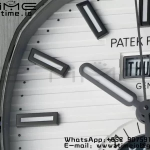 PATEK PHILIPPE Nautilus 5726 Full Function SS PPF 1:1 Best Edition White Dial on SS Bracelet A324 - Super Clone Watch | 1:1 Best Version