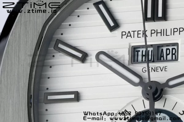 PATEK PHILIPPE Nautilus 5726 Full Function SS PPF 1:1 Best Edition White Dial on SS Bracelet A324 - Super Clone Watch | 1:1 Best Version