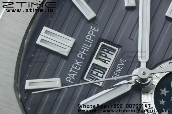 PATEK PHILIPPE Nautilus 5726 Full Function SS PPF 1:1 Best Edition Gray Dial on SS Bracelet A324 - Super Clone Watch | 1:1 Best Version