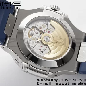 PATEK PHILIPPE Nautilus 5726 Complicated SS PPF 1:1 Best Edition Blue Textured Dial on Blue Rubber Strap A324 - Super Clone Watch | 1:1 Best Version
