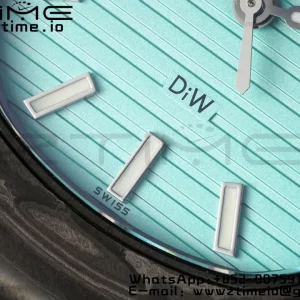 PATEK PHILIPPE Nautilus 5711 DIW Carbon DIWF 1:1 Best Edition Tiffany Blue Textured Dial on Carbon/PVD Bracelet 324CS - Super Clone Watch | 1:1 Best Version