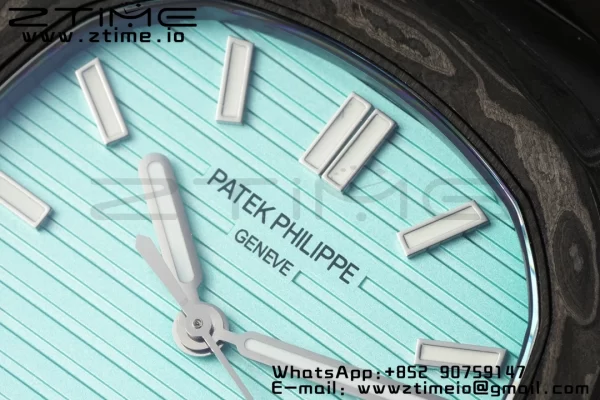 PATEK PHILIPPE Nautilus 5711 DIW Carbon DIWF 1:1 Best Edition Tiffany Blue Textured Dial on Carbon/PVD Bracelet 324CS - Super Clone Watch | 1:1 Best Version