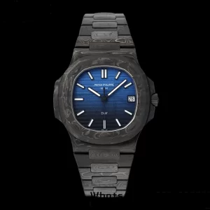 PATEK PHILIPPE Nautilus 5711 DIW Carbon DIWF 1:1 Best Edition Black/Blue Textured Dial on Carbon Bracelet 324CS - Super Clone Watch | 1:1 Best Version